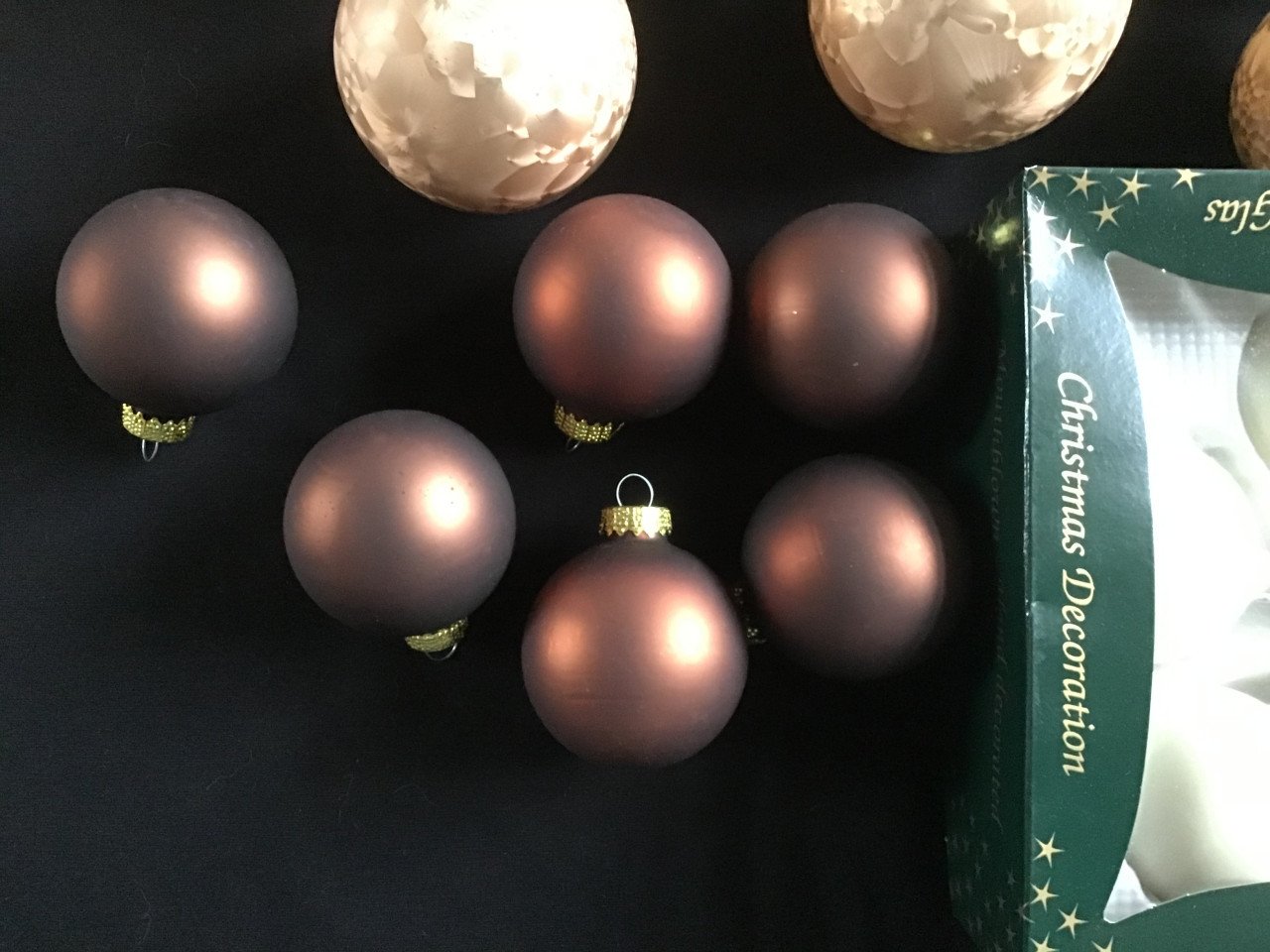 20 Kerstballen bruin zalm crème - Kerstbal kerst bal - NIEUW