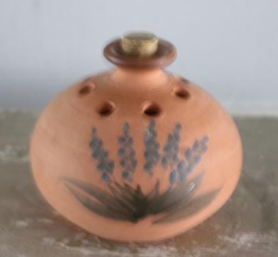 Terracotta potje met lavendel print