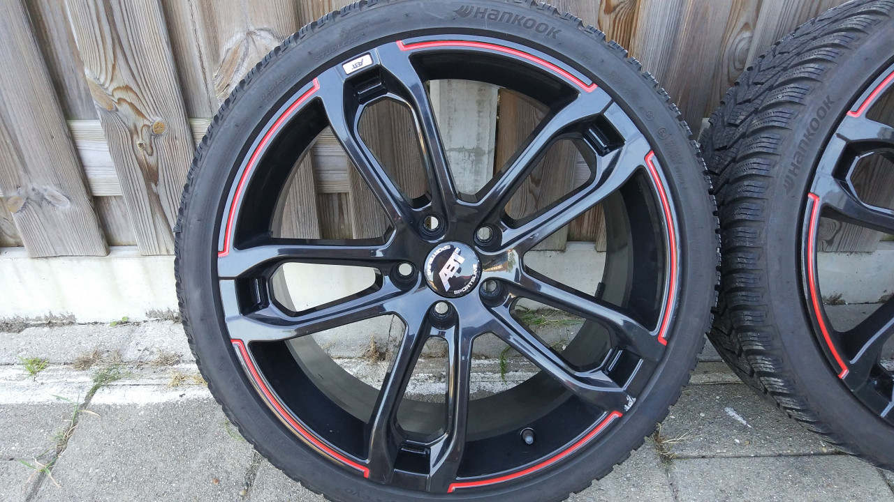 19 Inch Black ABT AUDI Winter Velgenset Hankook Evo-3