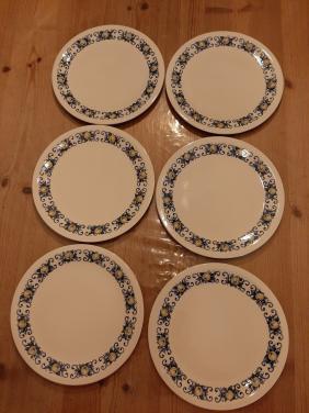 VILLEROY & BOCH , CADIZ - 6 ONTBIJTBORDJES - DIAMETER 20,5 CM