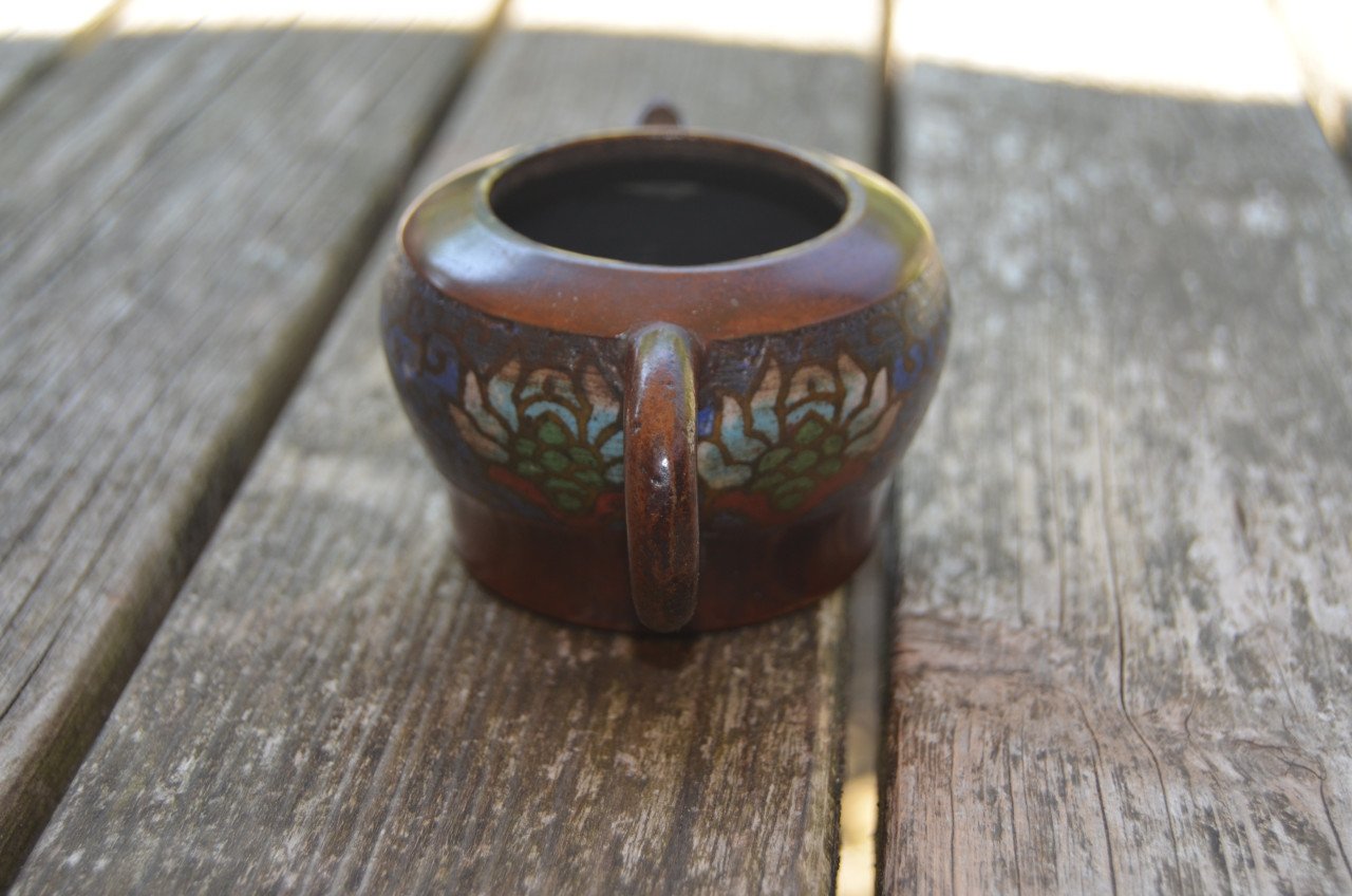 Cloisonné Chinees trekpotje van metaal