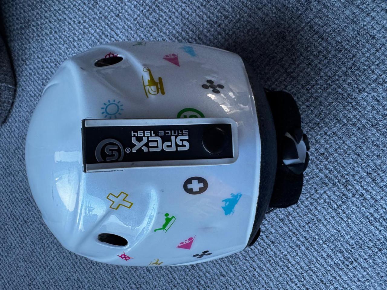 Skihelm wit SPEX meisjes maat S/M