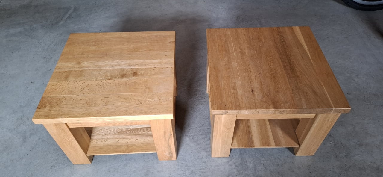 Eikenhouten bijzettafels