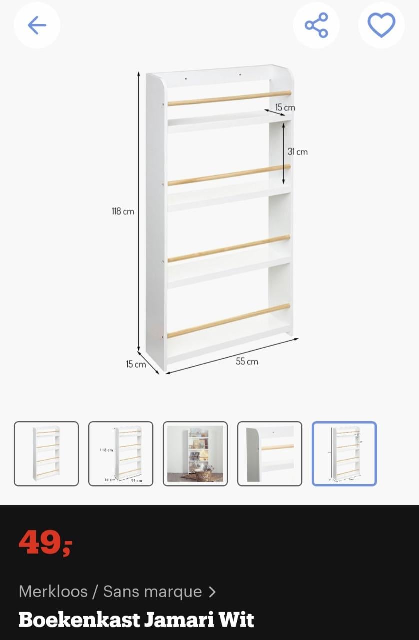 Boekenkastje kinderkamer
