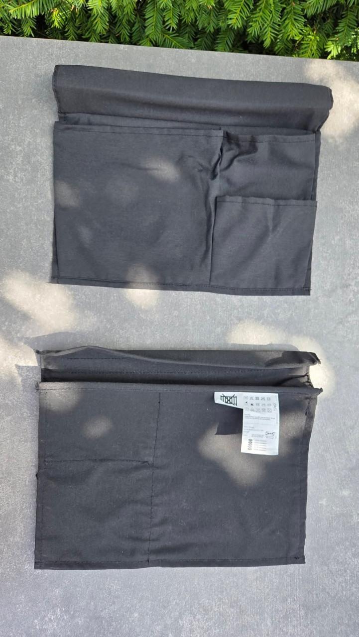 🏠 2 x Ikea Stickat zwarte bedzak / opbergzak / organizer