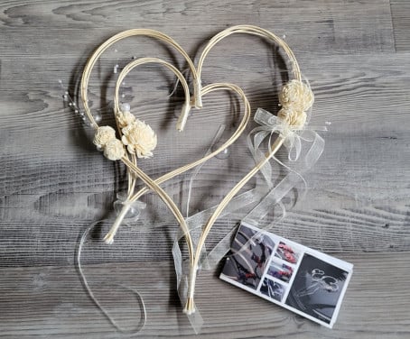 Hart decoratie met zuignapjes (20/32 cm)