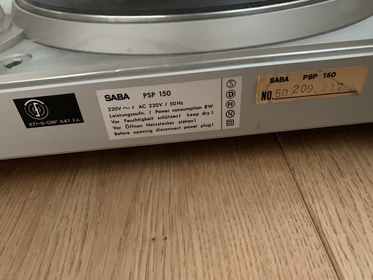 Saba platenspeler psp 150