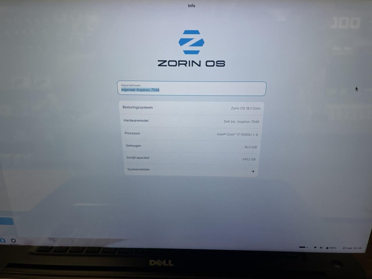 Dell Inspiron 15 TOUCH / i7-5500U/16GB/240GB SSD/Zorin OS