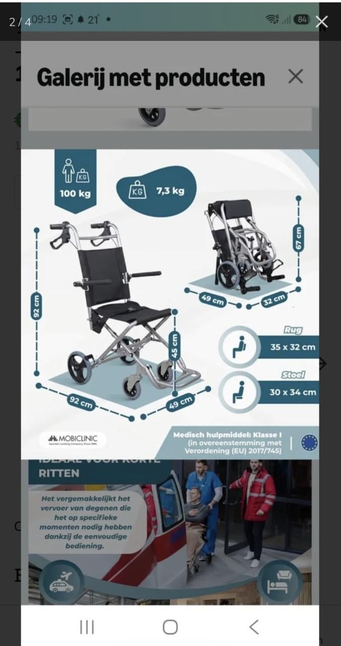 Lichtgewicht aluminium rolstoel