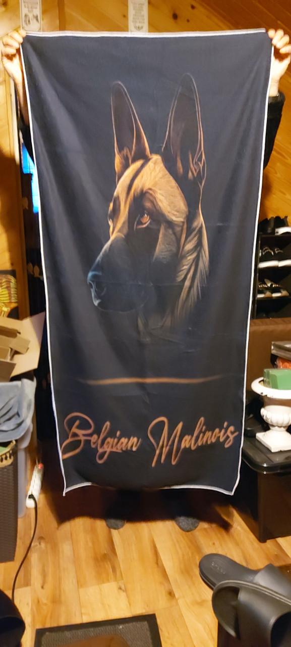 Grote badlakens met mechelaar op.7 stuks. 90 bij 190 cm