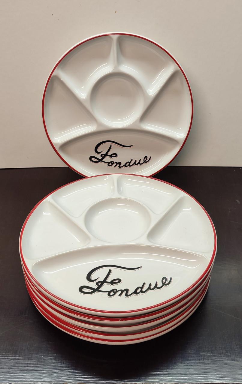 Fondue borden met toebehoren