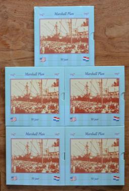 Beatrix 5 stuks Zilveren 10 Gulden 1997 Fdc