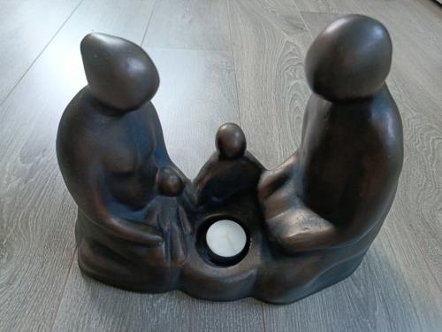 Decoratief beeld van 2 volwassenen en 2 kinderen