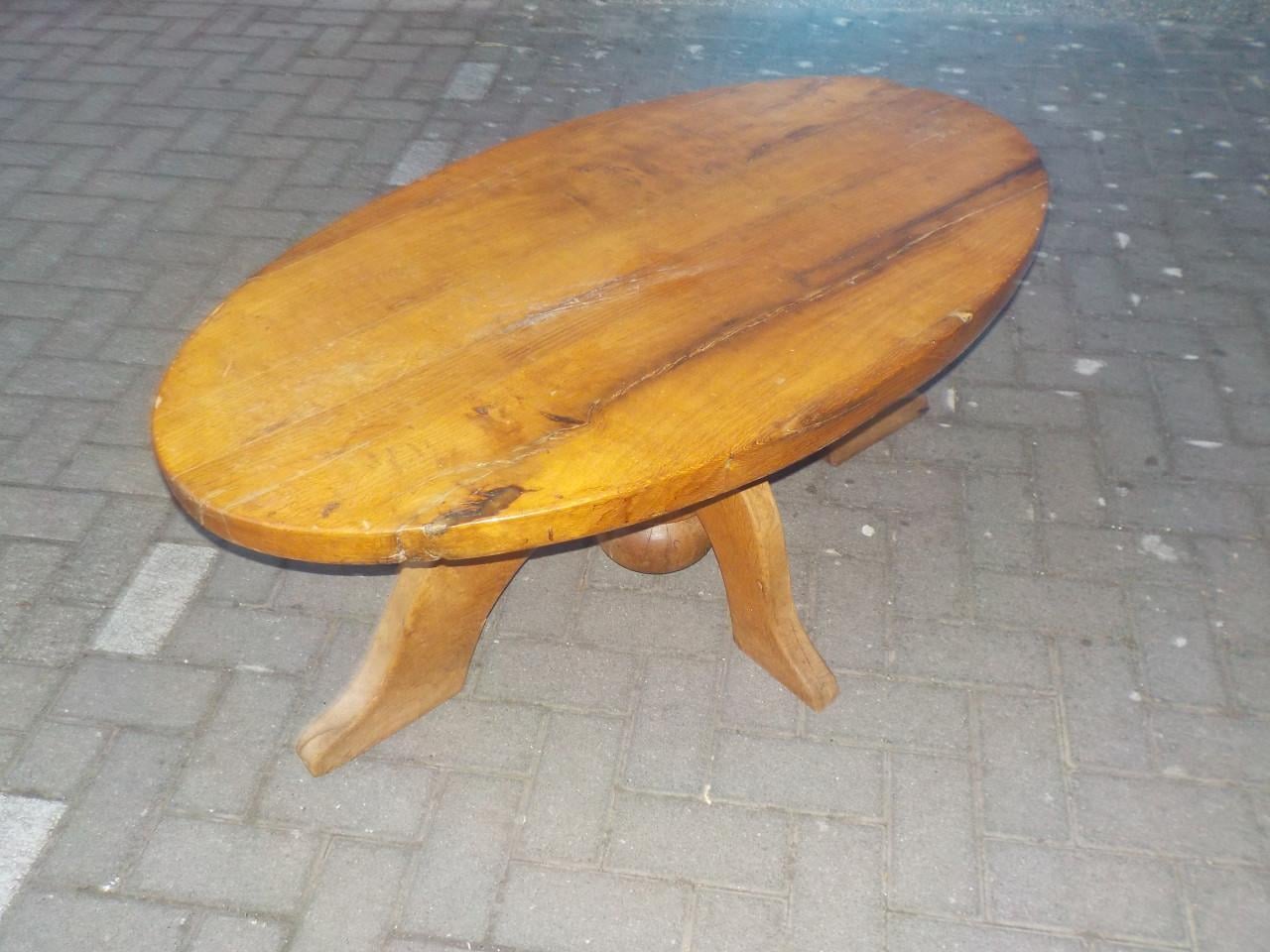 Massief eiken mooie kwaliteit salontafel in goede staat