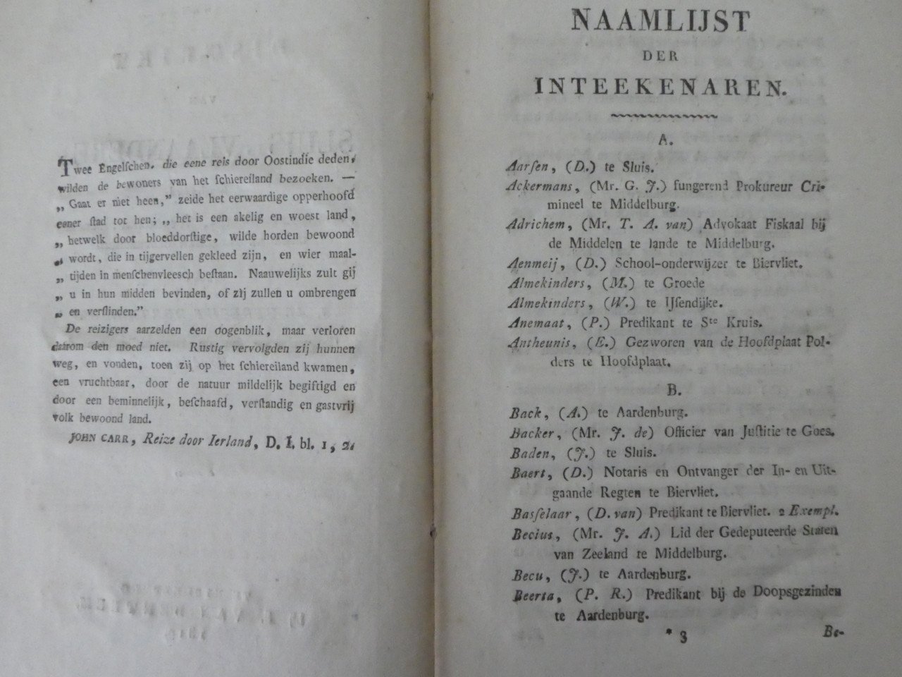 Het Distrikt van Sluis in Vlaanderen 1819