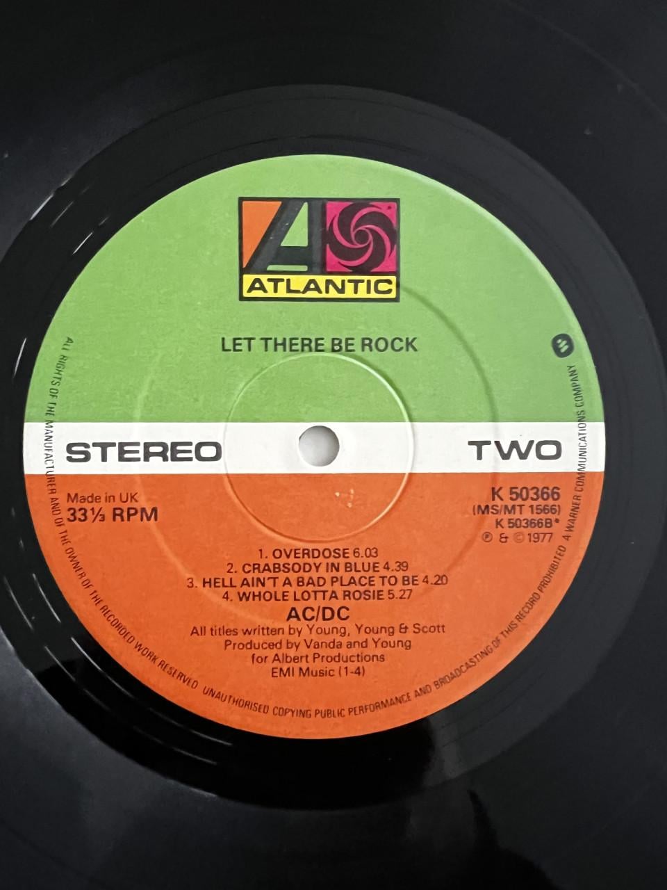 ACDC Lets there be rock lp 1977 Uk