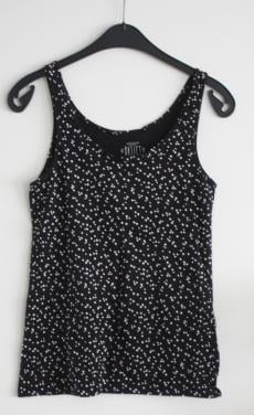 Zwart witte top maat L