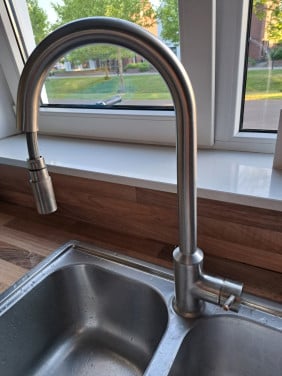 Keukenkraan van Ikea met uitneembare sproeier
