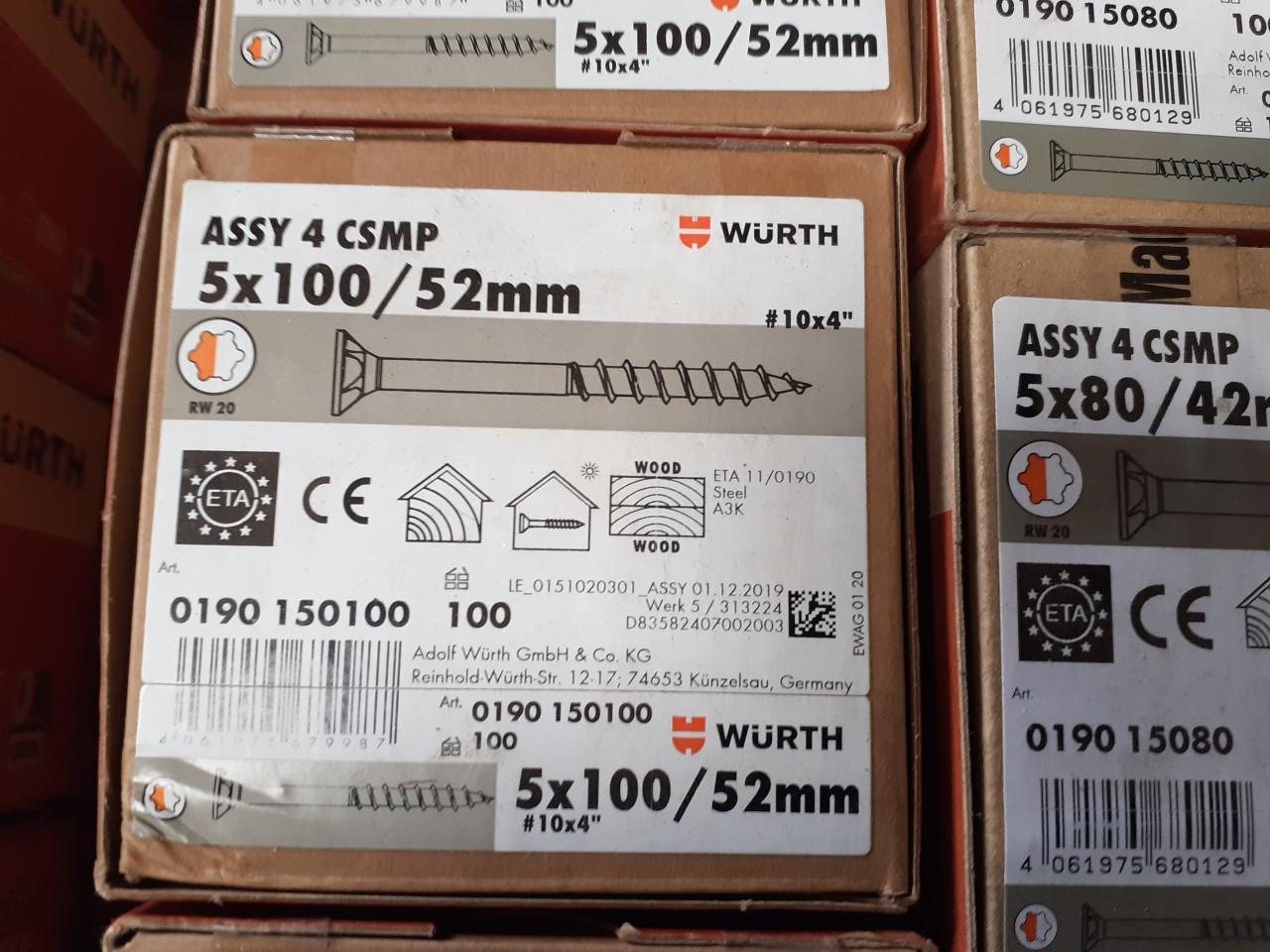 Wurth assy schroeven 6.130/70 mm schroeven v 10 euro