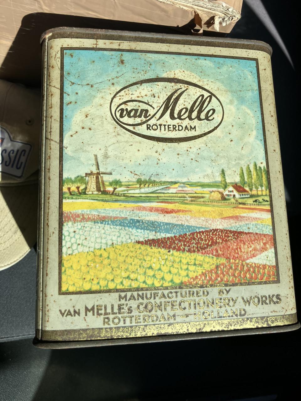 Antiek blik Van Melle