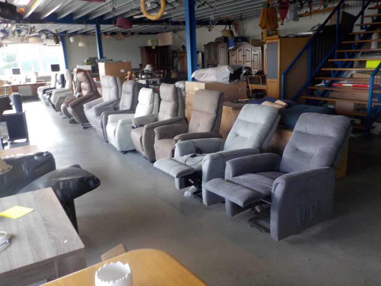 Nieuwe stoffen elektrische sta-op relax fauteuil SPECIALE AANBIEDING