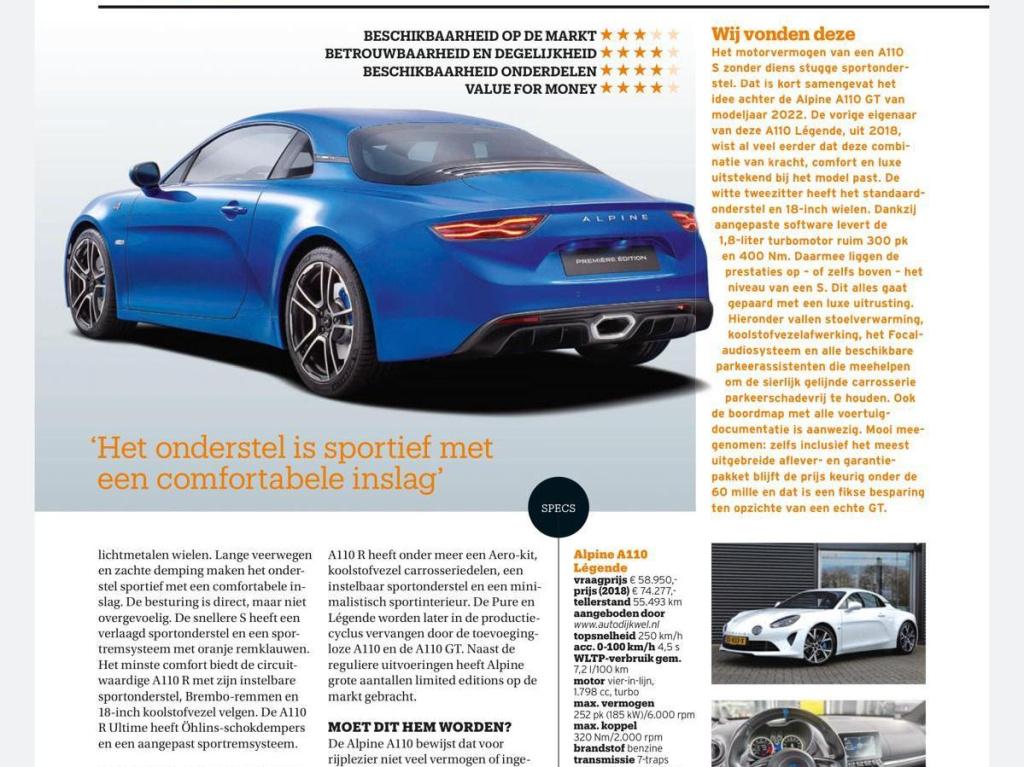 Alpine A110 1.8 turbo légende vol!/focal audiosystem/verwarmde stoelen/came