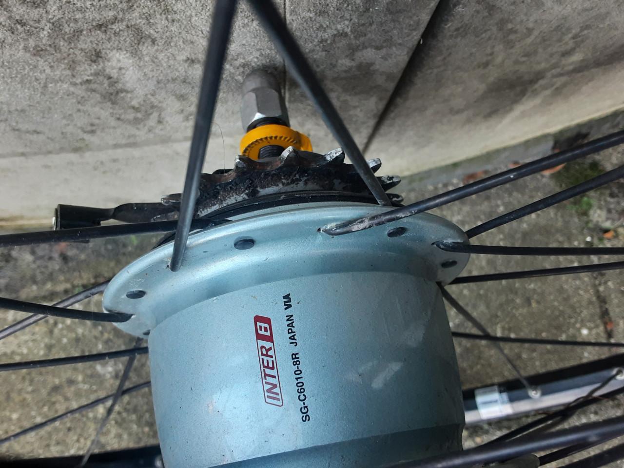 28 inch shimano nexus achterwiel, 8 speed,rollerbrake rem