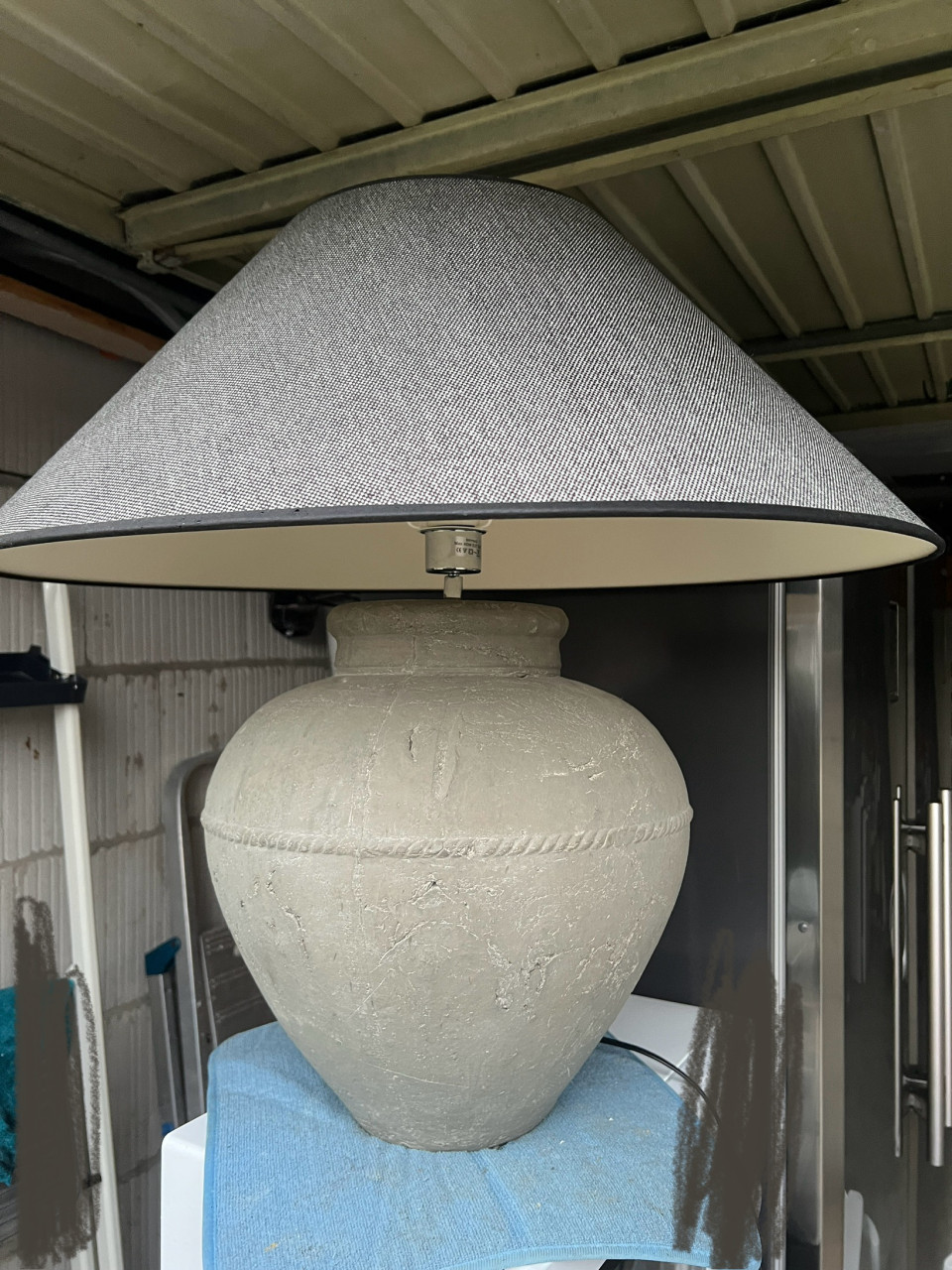 Kruik lamp tafellamp XXL 90 cm.H Ø60 cm. Winkelprijs €900,-