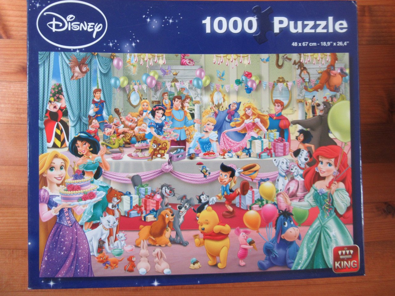 3 Disney puzzels van 1000 stukjes, missen allemaal 1 stukje