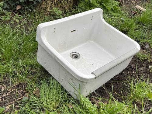 Wasbak wit porcelein slokop