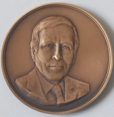 Bronzen herdenkingsmunt prins Claus