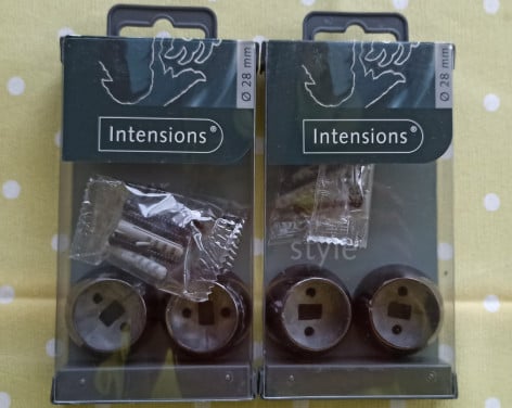 Intensions Classic roede steun- zwart -28 mm - 2 sets van 2 stuks