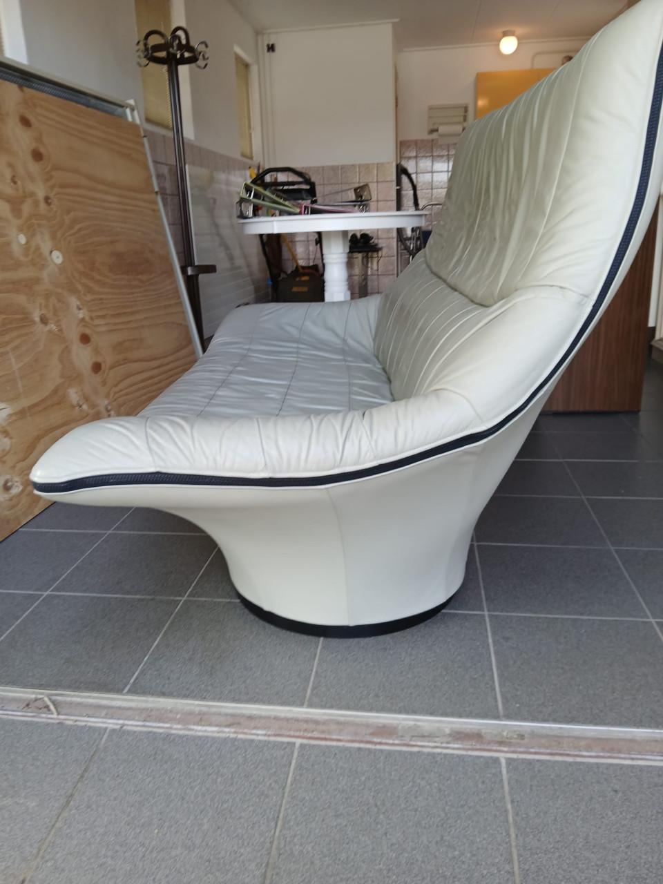 Retro Vintage Leren bank GRATIS
