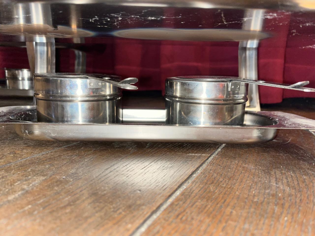 2 x CHAFING DISH 1 GN voor buffet RVS