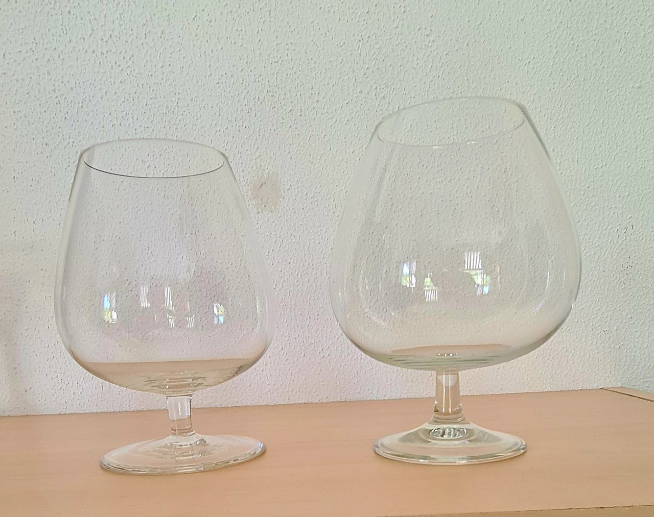 2 mooie grote cognac glazen