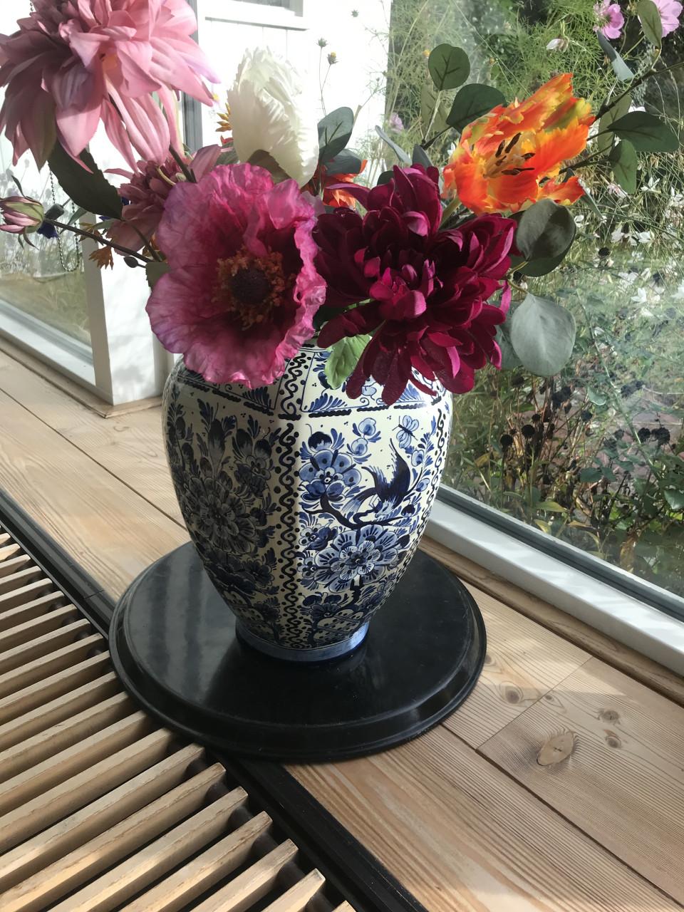 Grote Delftsblauwe vaas