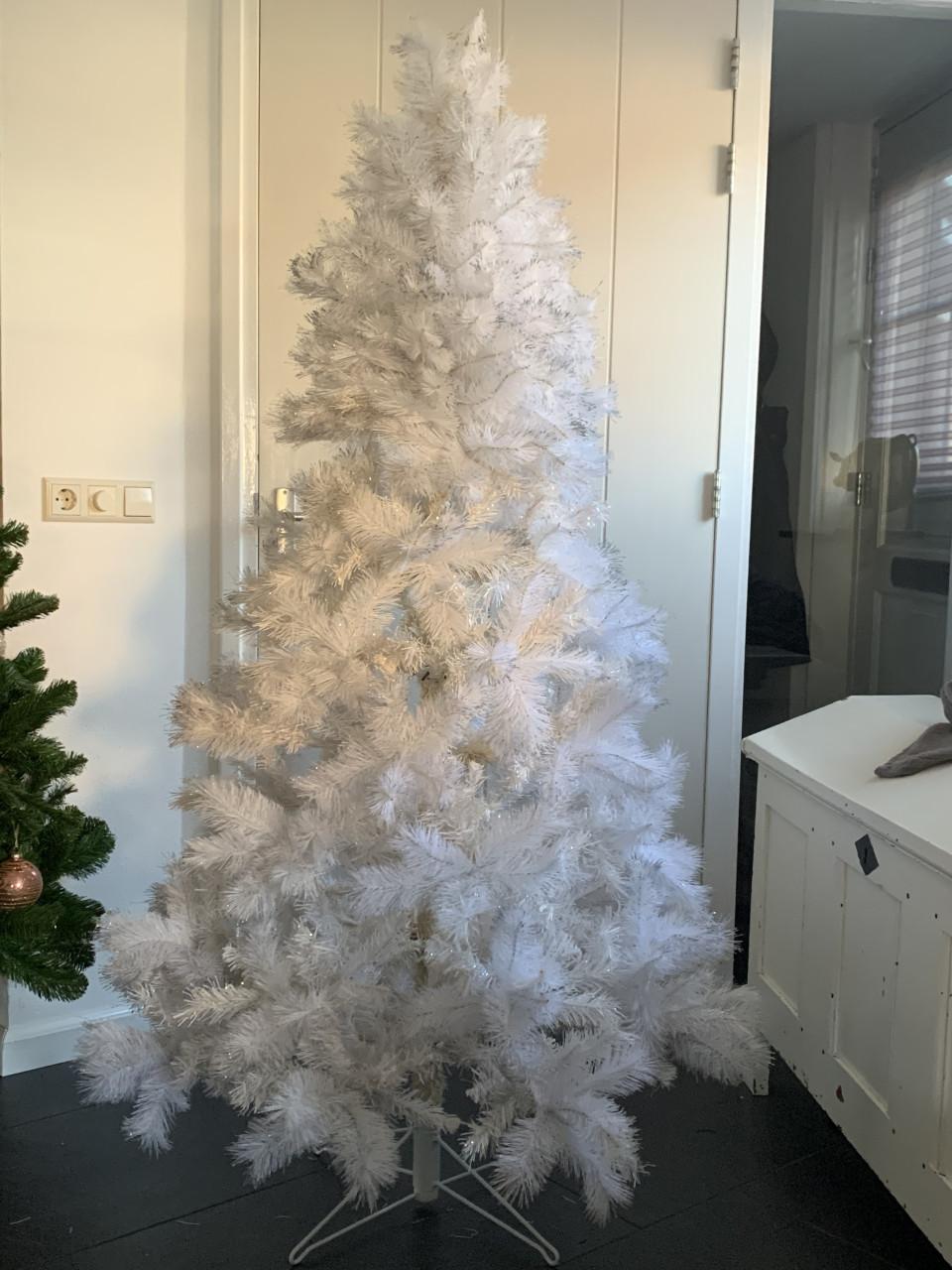 Kerstboom wit 1.85 hoog en 1.20 breed