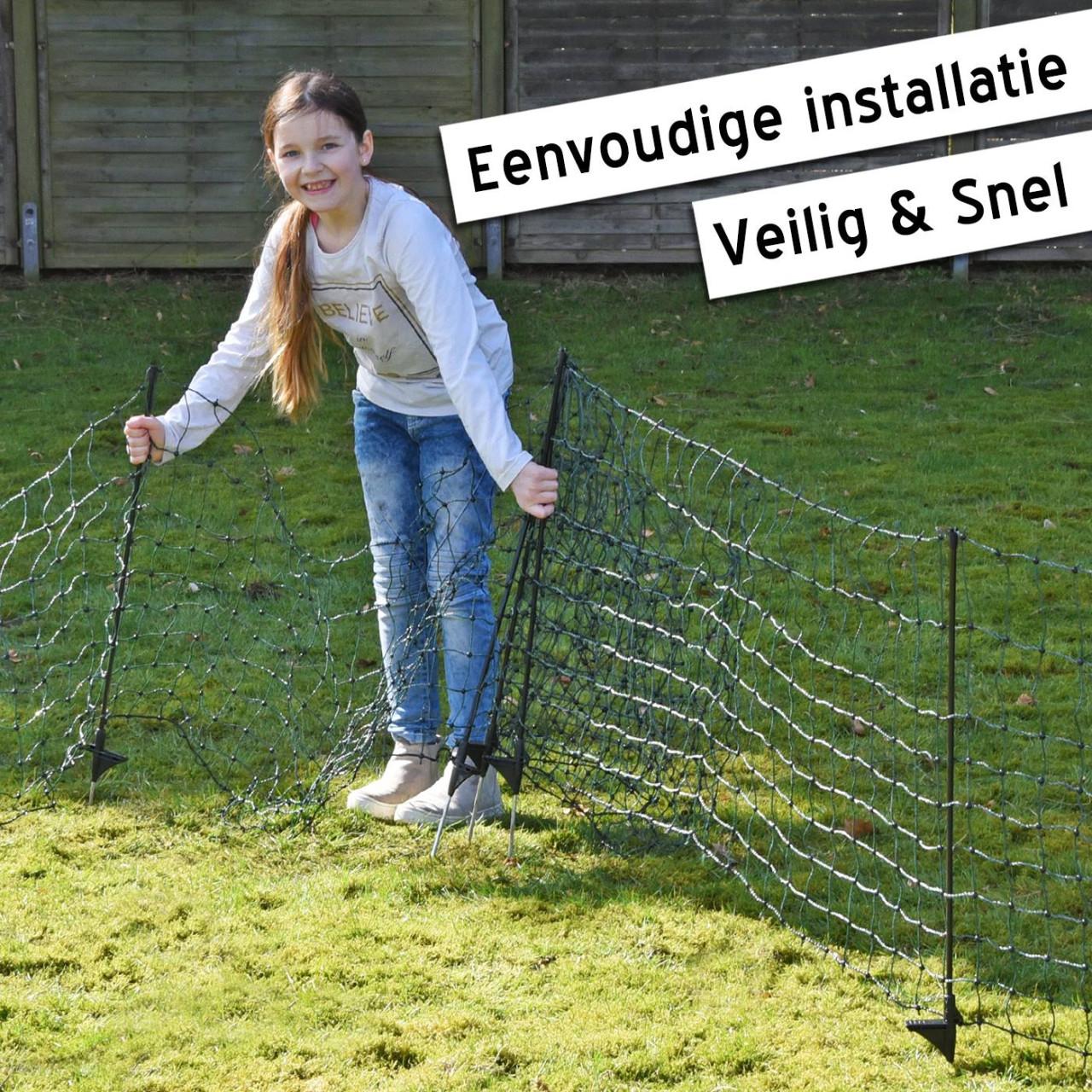 VosPet omheiningsnet/hondennet 10 meter, groen