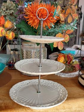 Riverdale etagère 3 laags crème