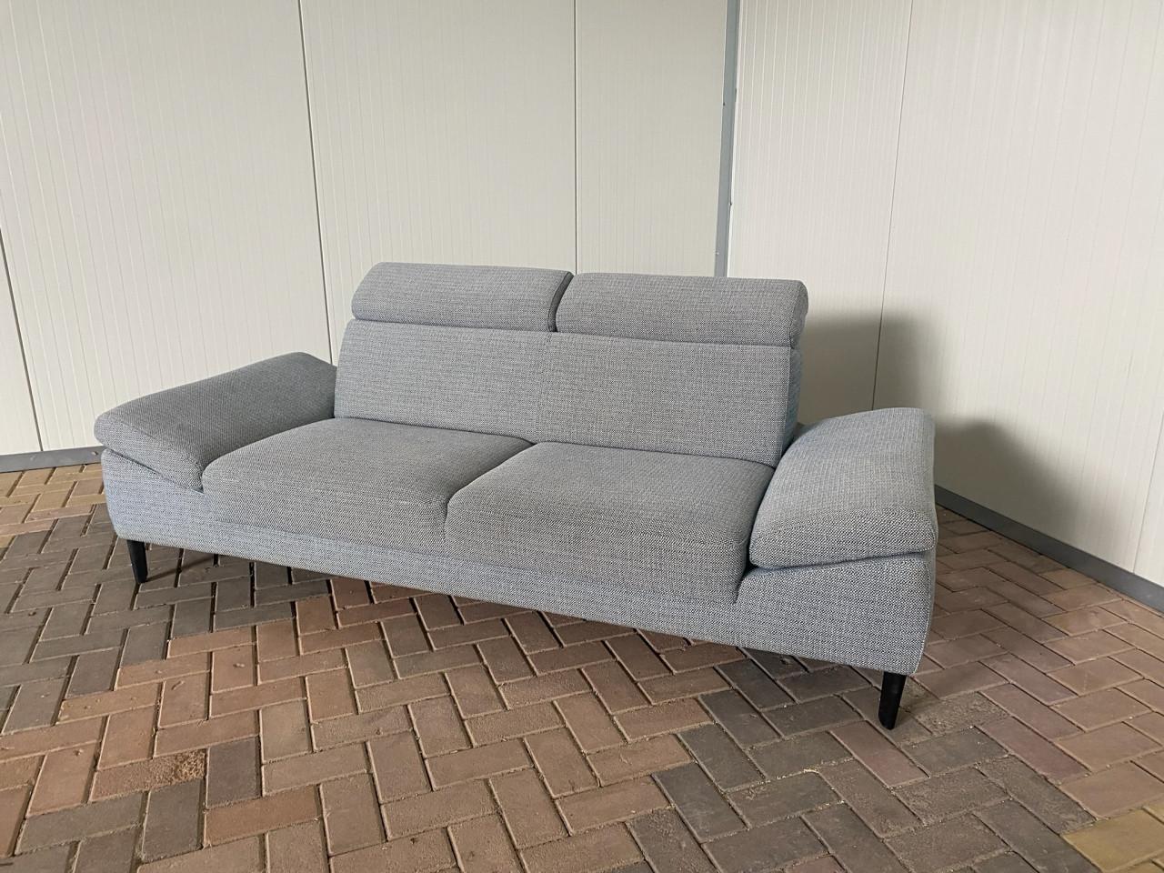 GRATIS LEVERING HEEL BENELUX + DACH Montel Grijze 3-zitsbank met Verstelbar