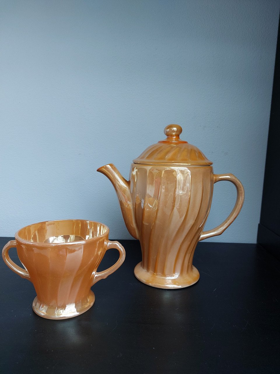 ANCHOR HOCKING Koffie + Suikerpot.