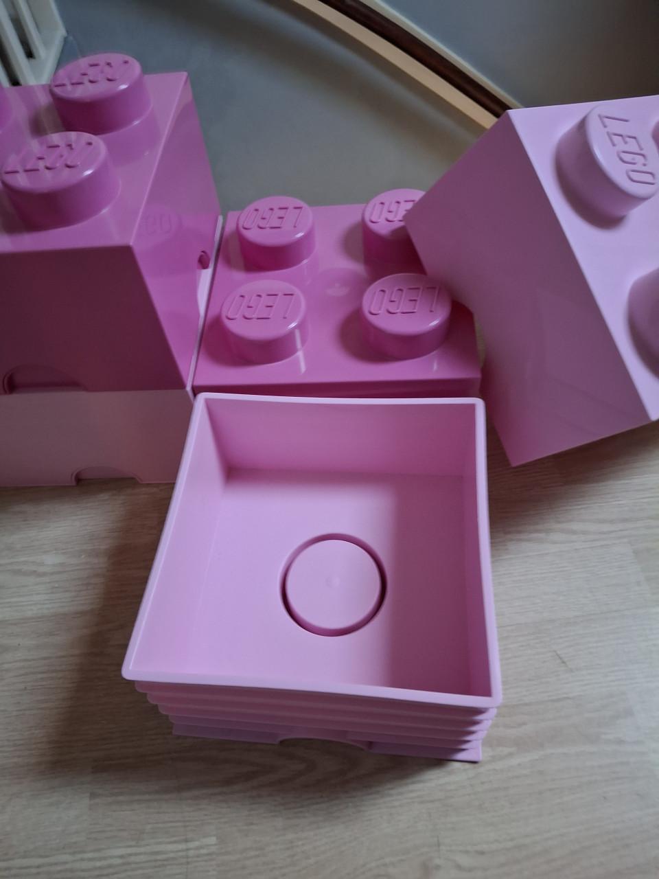 Lego opbergen 4x roze