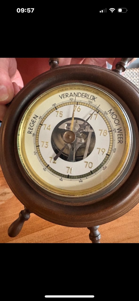 Vintage scheepsbaromether