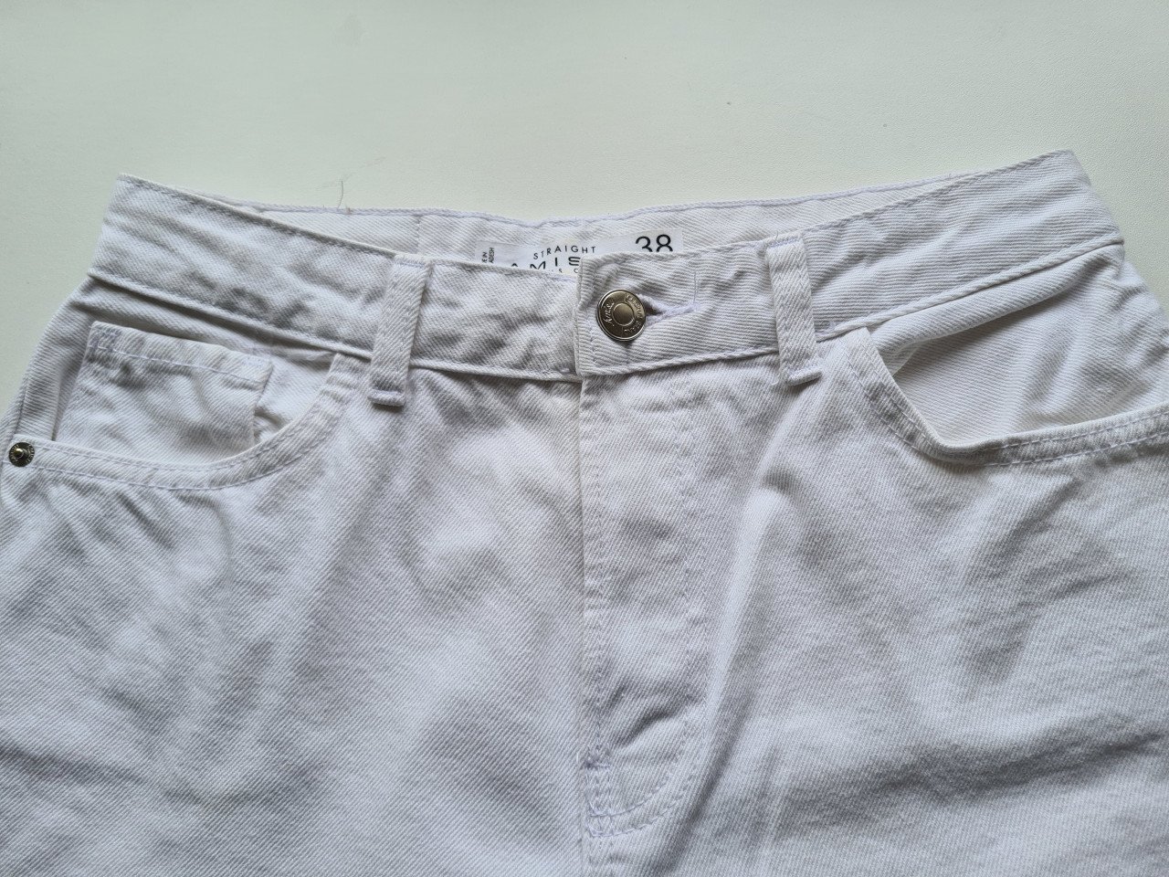 Nieuw ! Amisu rechte witte spijkerbroek  Maat M