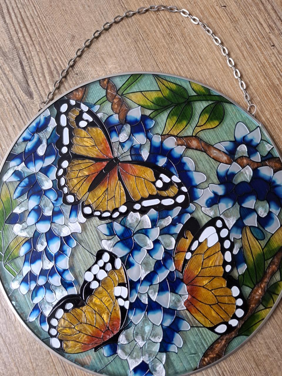 Glas in lood vlinders