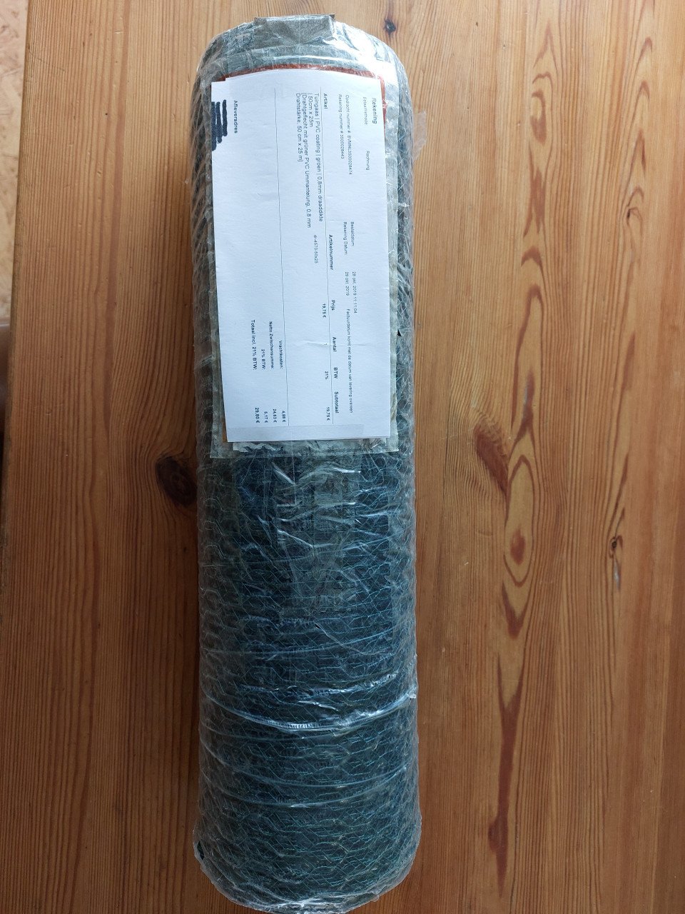 Rol geplastificeerd groen gaas