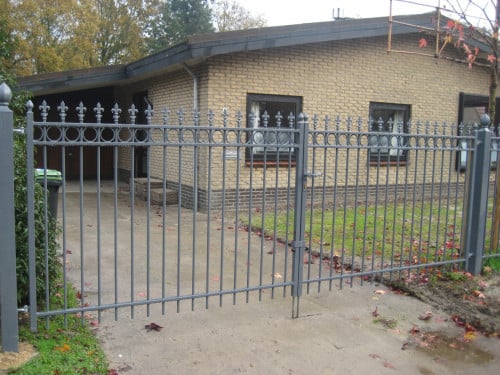 INRIJPOPORT 450 CM BREED. {gebruikte 2e hands poort}