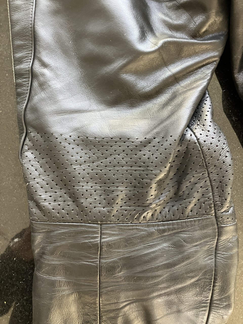 Top Skin Damen politie motorbroek leder maat 54 zomerversie! erg mooi