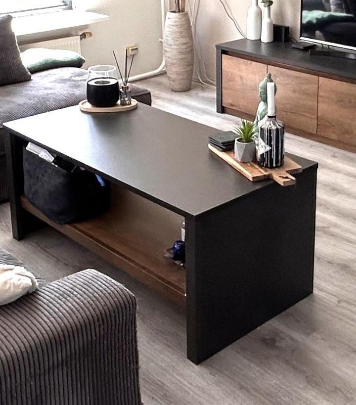 Salontafel Monaco - Eiken - Grijs - 120x60x53cm