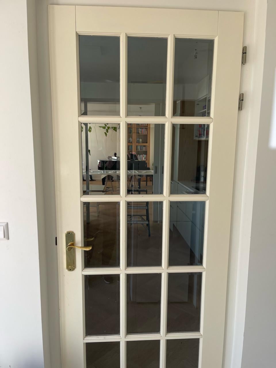 Binnendeur met facet beglazing